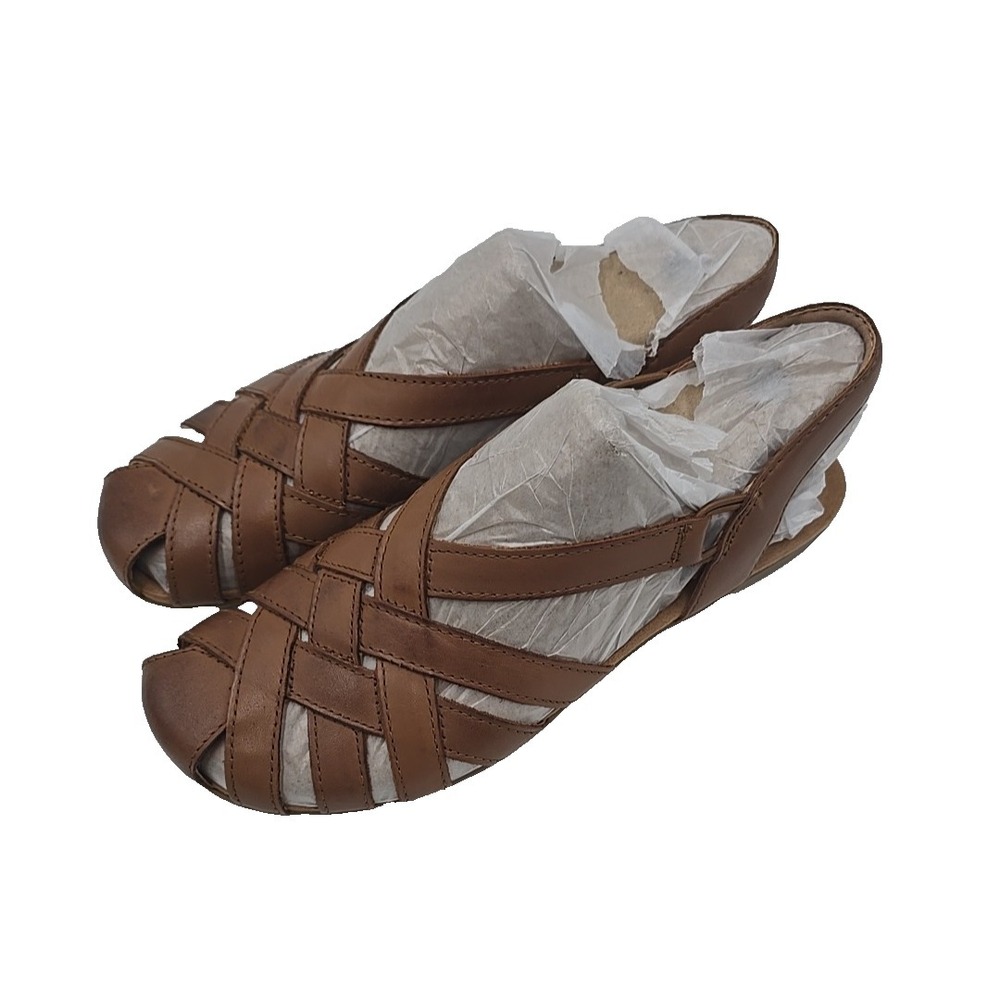 Earth Origins Women's Woven Casual Round Toe Slingback 10 Sandal N Taupe